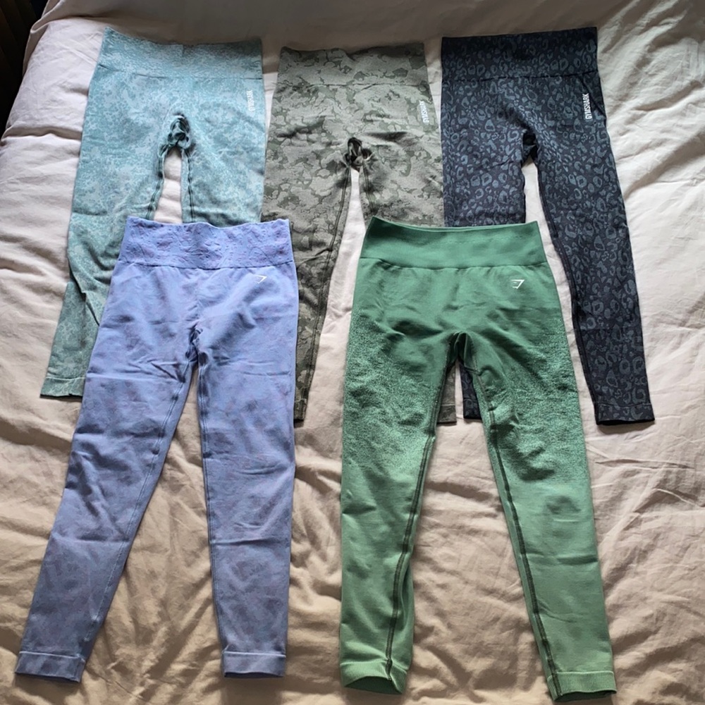 Gymshark leggings 5 pairs size medium